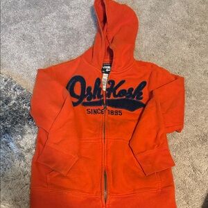 OshKosh B'gosh Kids Bold Orange Zip-Up Hoodie